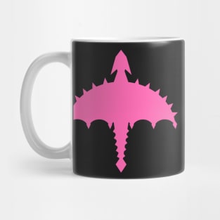 Hot Pink Abstract Digital Cyber Heavy Metal Dragon Design Mug